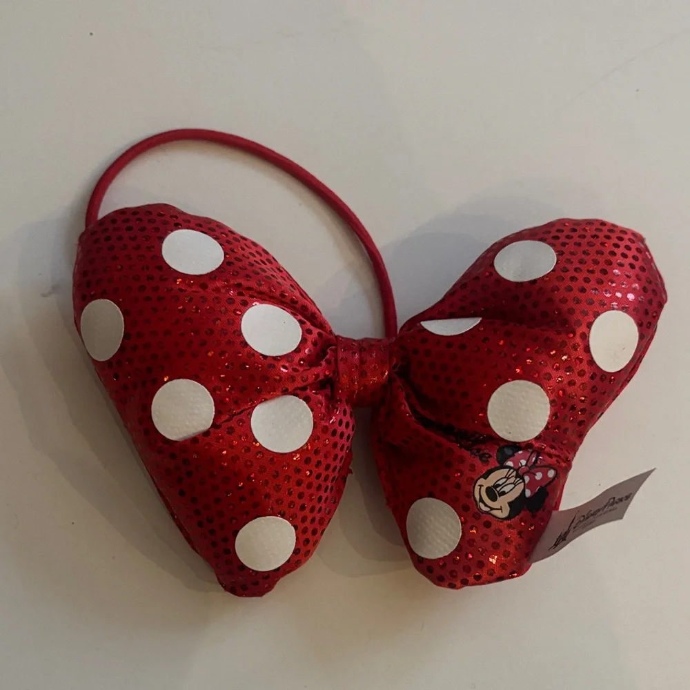 Disney Red and White Minnie Mouse Sequin Bow